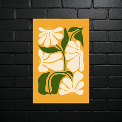 Botanical Harmony in Orange - shiny glitter