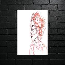 Elegance Sketch - Linear Art - shiny glitter