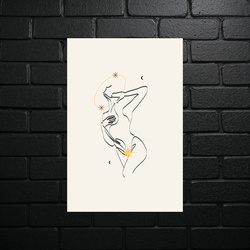 Minimalist Golden Silhouette - shiny glitter