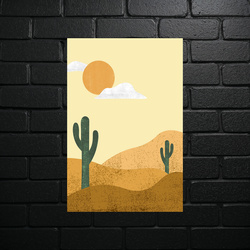 Desert Cacti at Sunset - shiny glitter