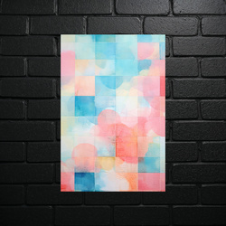 Geometryczna Harmonia - Pastelowy Taniec Kolorów - błyszczący brokat