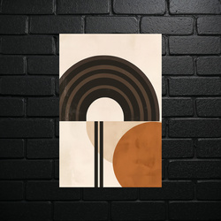 Geometric Harmony in Sepia - shiny glitter