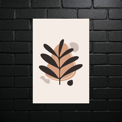 Boho Leaf Minimal Art - shiny glitter