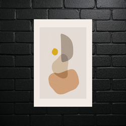 Geometryczna Harmonia w Sepii - błyszczący brokat