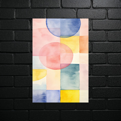 Abstract Harmonies - Geometric Watercolor - shiny glitter