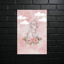 Romantic Pink Sketch - shiny glitter