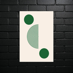 Geometric Harmony in Green - shiny glitter