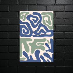 Oceanic Abstract Symphony - shiny glitter