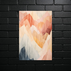 Pastel Mountain Dawn - shiny glitter