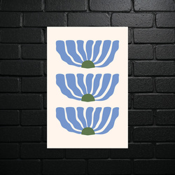 Błękitne Kwiaty Zen - błyszczący brokat