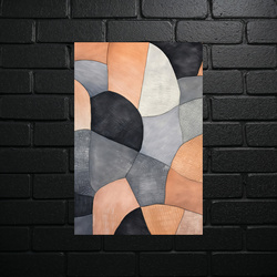 Geometric Harmony - Abstract Color Mosaic - shiny glitter