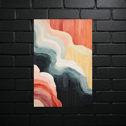 Sunset Waves - Abstract Composition - shiny glitter