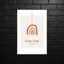 Gentle Arc of Hope - Minimalist Aluminum Print - shiny glitter