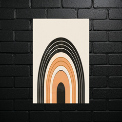 Rainbow Portal - Minimalist Abstract Art - shiny glitter