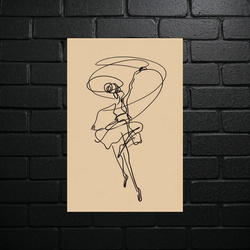 Dancing Grace - Artistic Sketch - shiny glitter