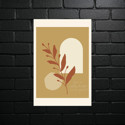 Botanical Harmony in Sepia - shiny glitter