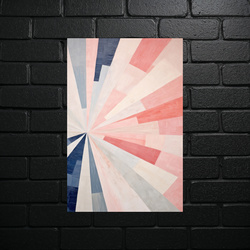 Geometric Dawn - Abstract Composition - shiny glitter