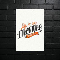 Life Adventure - Typographic Inspiration - shiny glitter