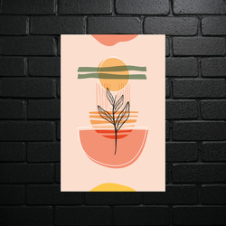 Botanical Harmony at Sunrise - shiny glitter