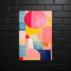 Geometric Harmony - Abstract Color Mosaic - shiny glitter