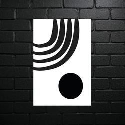 Minimalistyczna Fala - Grafika Geometryczna - błyszczący brokat