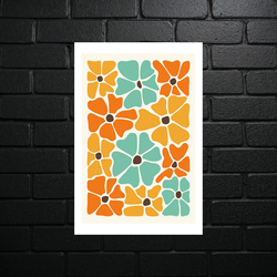 Retro Floral Mosaic - shiny glitter