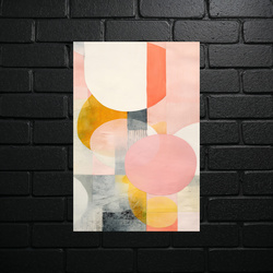 Geometric Harmony - Abstract Dance of Shapes - shiny glitter