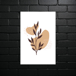 Botanical Harmony in Sepia - shiny glitter