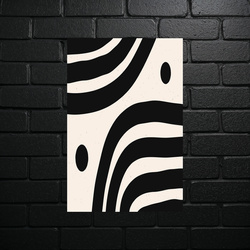 Abstract Harmony in Black - shiny glitter