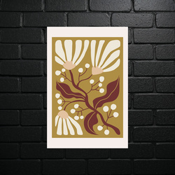 Botanical Harmony in Sepia - shiny glitter