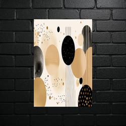 Abstrakcyjna Harmonia Złota - błyszczący brokat