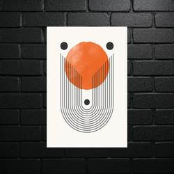 Geometric Sun Harmony - shiny glitter