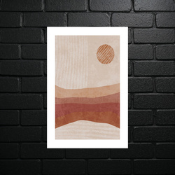 Desert Dawn - Minimalist Abstraction - shiny glitter