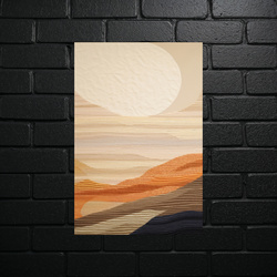 Golden Waves of Desert Horizon - shiny glitter