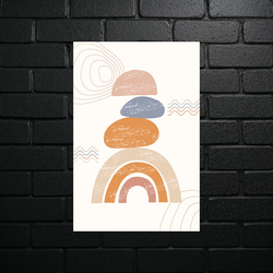 Abstrakcyjny Spokój w Pastelach - błyszczący brokat