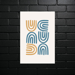 Minimalist Geometric Waves - shiny glitter