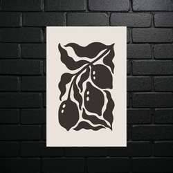 Botaniczna Abstrakcja - Grafika na Aluminium - błyszczący brokat