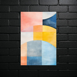 Geometric Harmony - Abstract Color Mosaic - shiny glitter