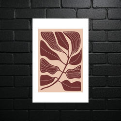 Botanical Harmony - Modernist Leaf - shiny glitter