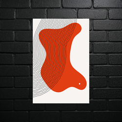 Red Harmony of Lines - shiny glitter