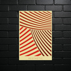 Geometric Symphony in Red - shiny glitter