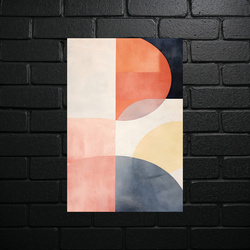 Geometryczna Harmonia: Abstrakcyjne Fale Spokoju - błyszczący brokat