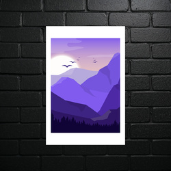 Purple Mountain Twilight - shiny glitter