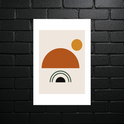 Minimalist Sunset Geometry - shiny glitter