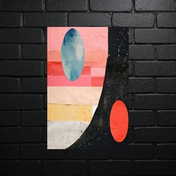 Cosmic Abstraction in Pastels - shiny glitter