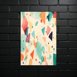 Pastel Geometric Symphony - shiny glitter