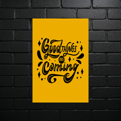 Złota Inspiracja - Typograficzny Motywator - błyszczący brokat