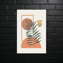 Botanical Harmony - Abstract Palm - shiny glitter