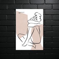 Feminine Silhouette: Minimalist Nude - shiny glitter