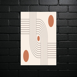 Terracotta Geometric Harmony - shiny glitter